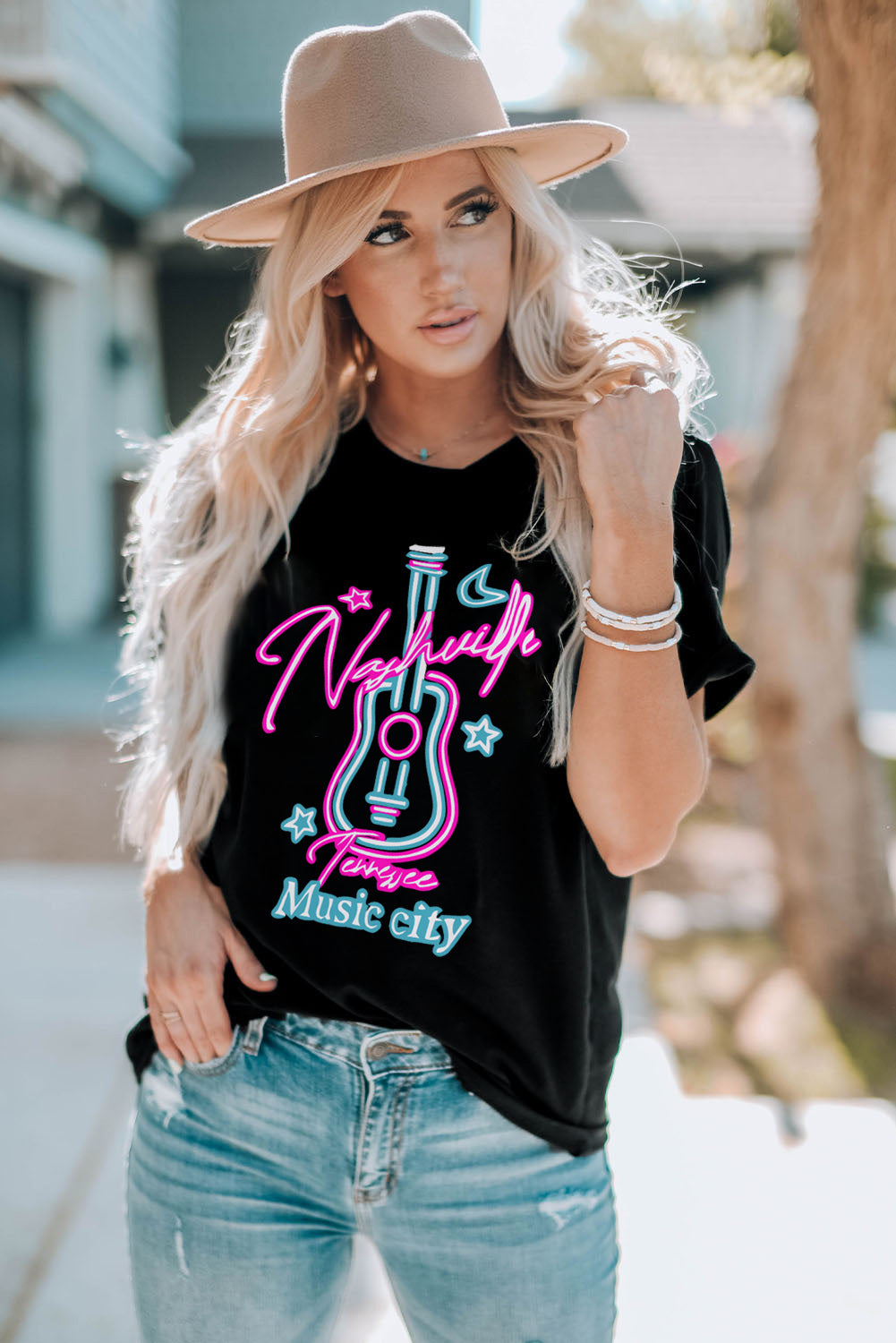 Nashville Music City Graphic Short-Sleeve Tee Shirt