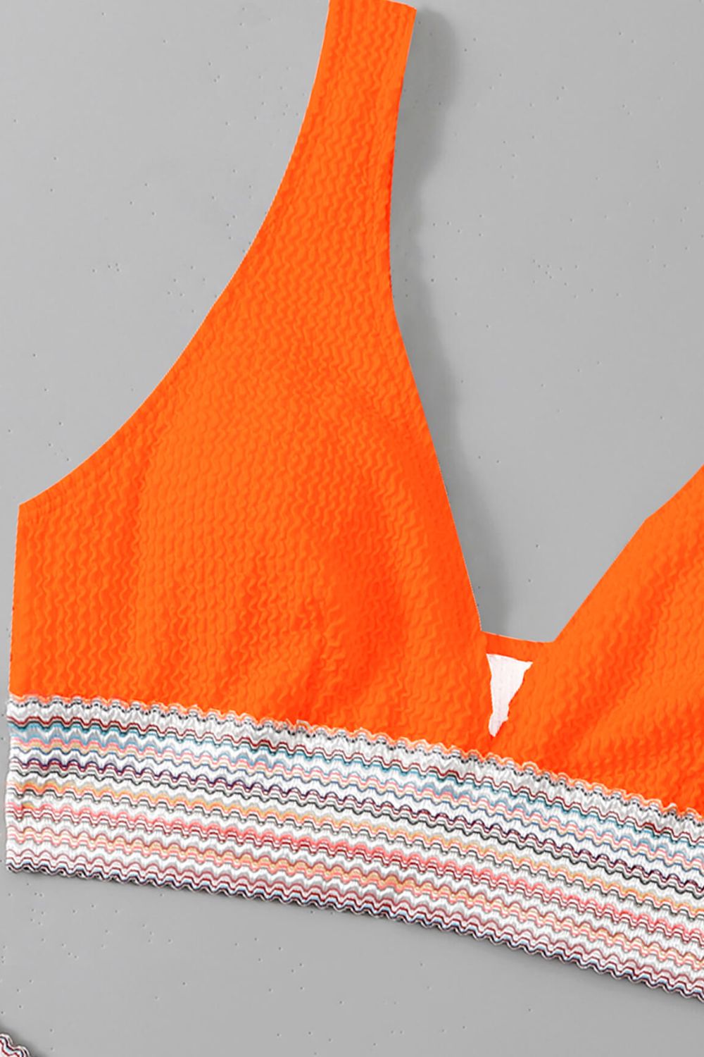 Pink Vibes Contrast Textured High Cut Swim Set