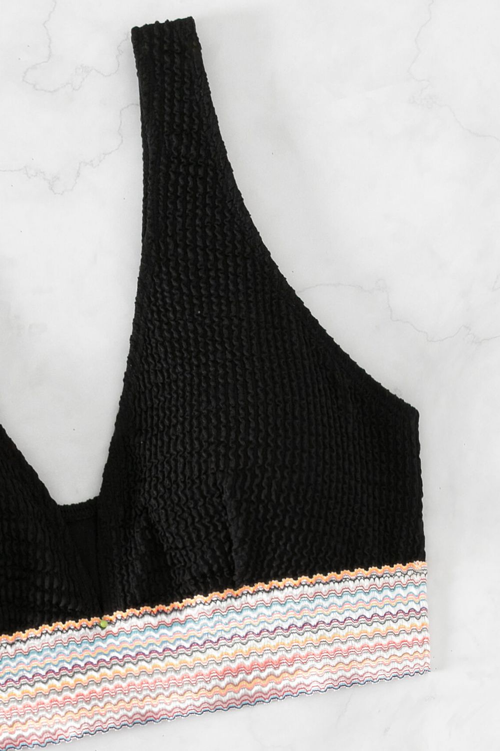 Pink Vibes Contrast Textured High Cut Swim Set