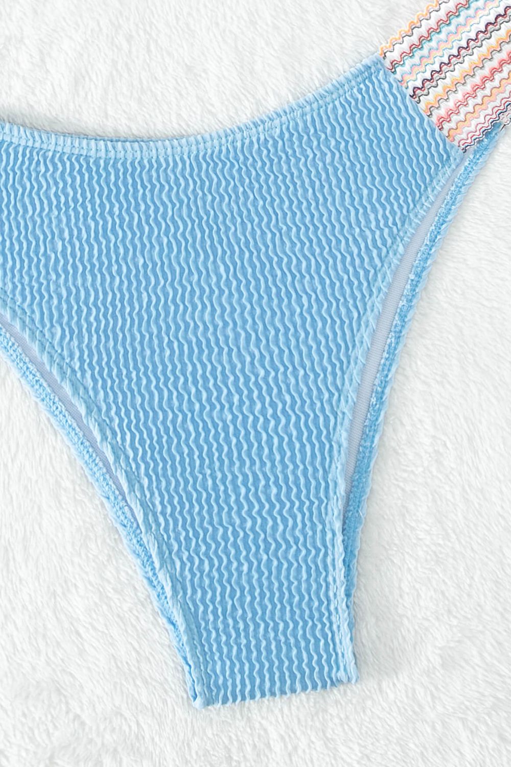 Pink Vibes Contrast Textured High Cut Swim Set