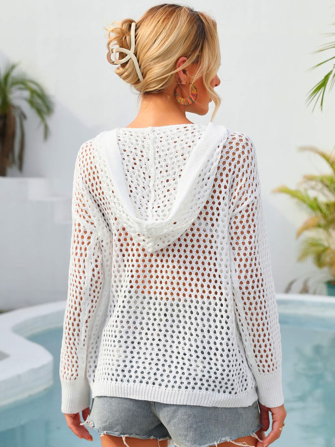 Flower Mesh Hoodie