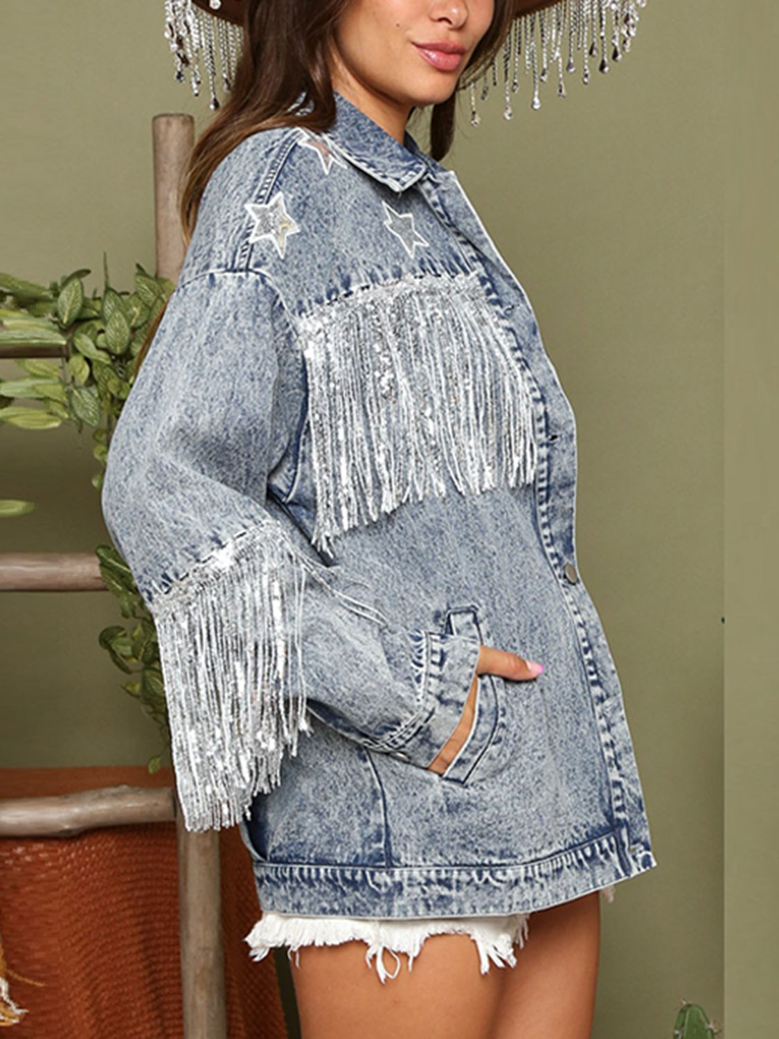 The Hills Fringe Denim Jacket