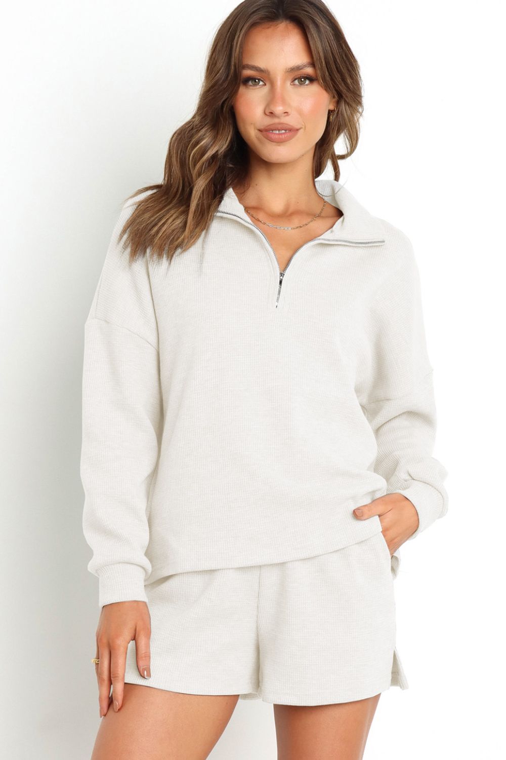 Keepin it Casual Top and Slit Shorts Set