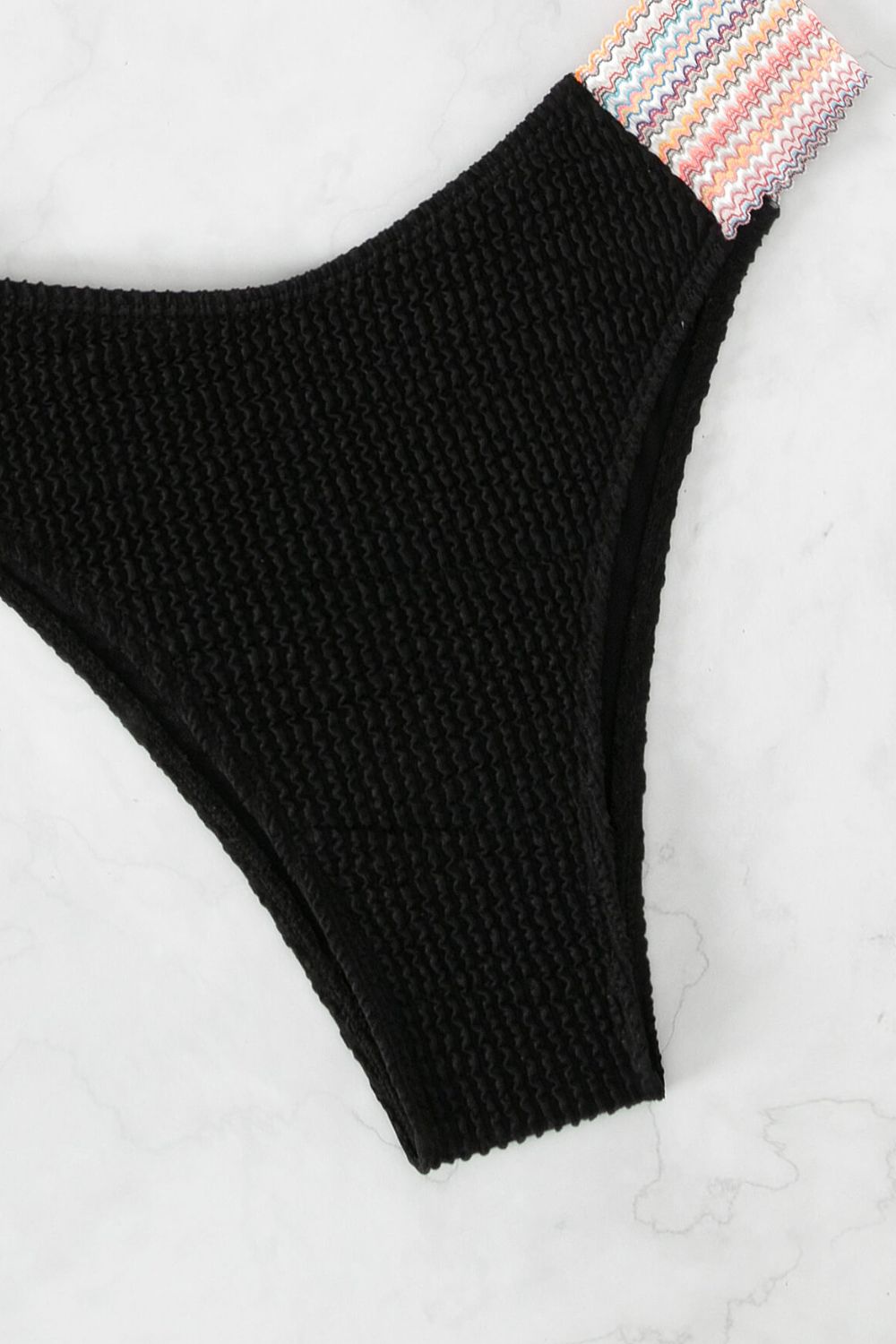 Pink Vibes Contrast Textured High Cut Swim Set