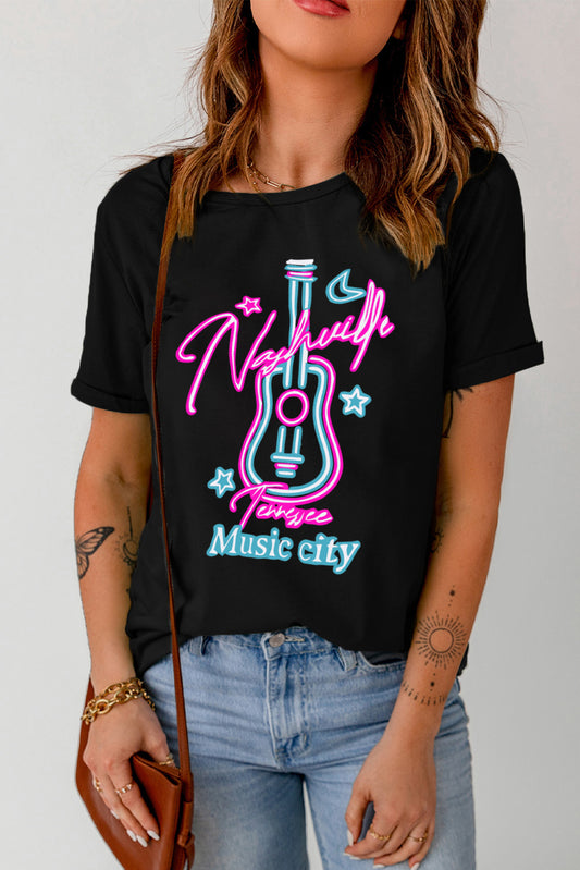Nashville Music City Graphic Short-Sleeve Tee Shirt