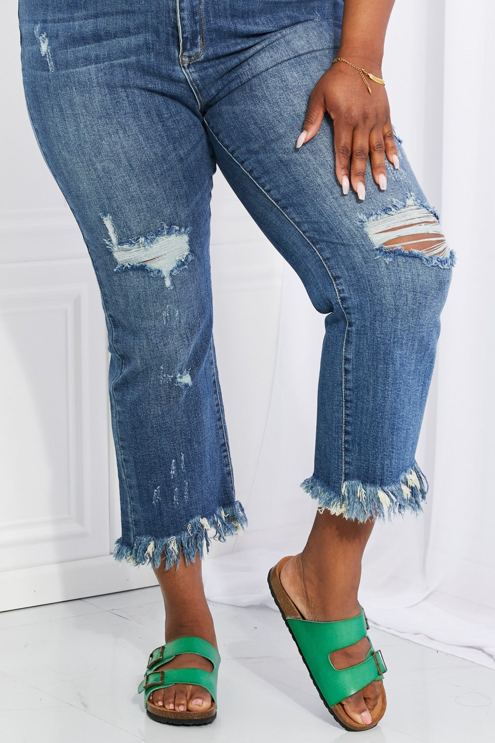 Undone Chic Straight Leg Jeans