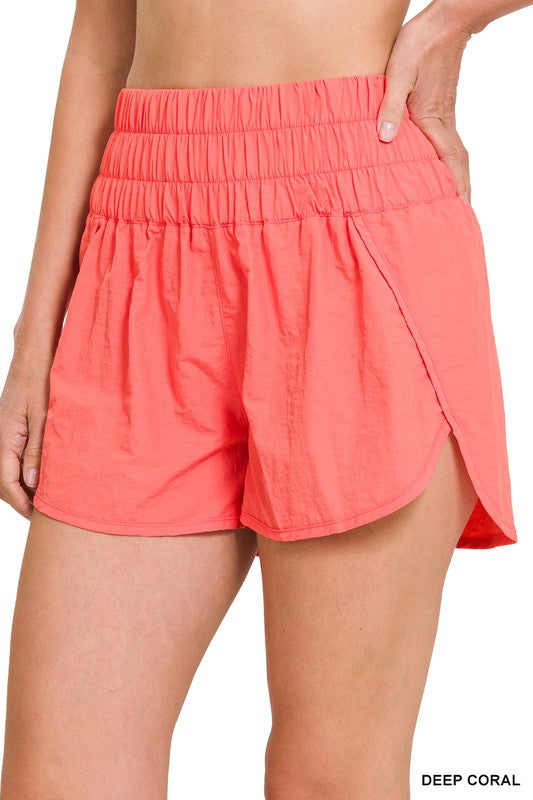 RESORT SMOCKED WAISTBAND RUNNING SHORTS