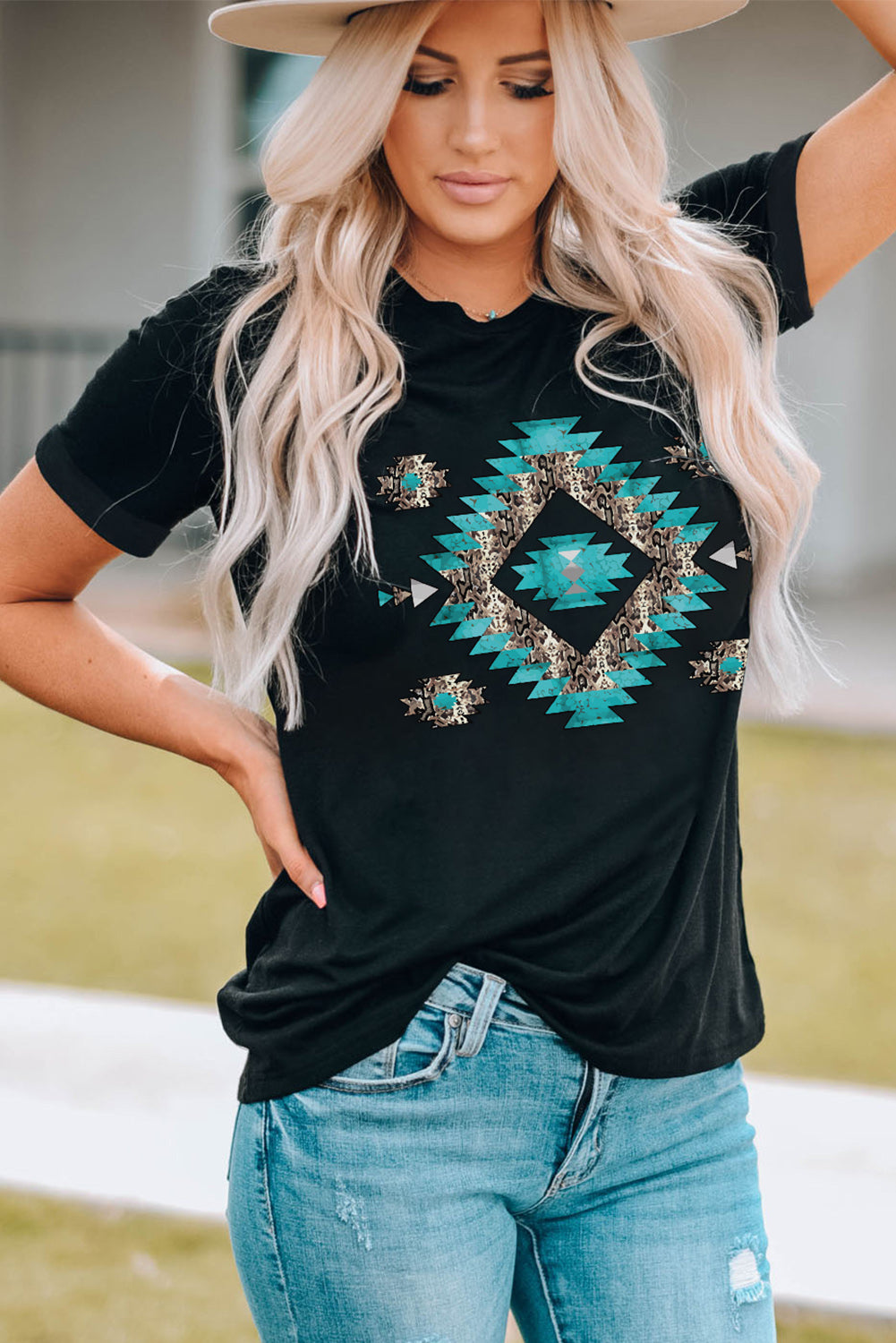 Aztec Short Sleeve Tee Shirt