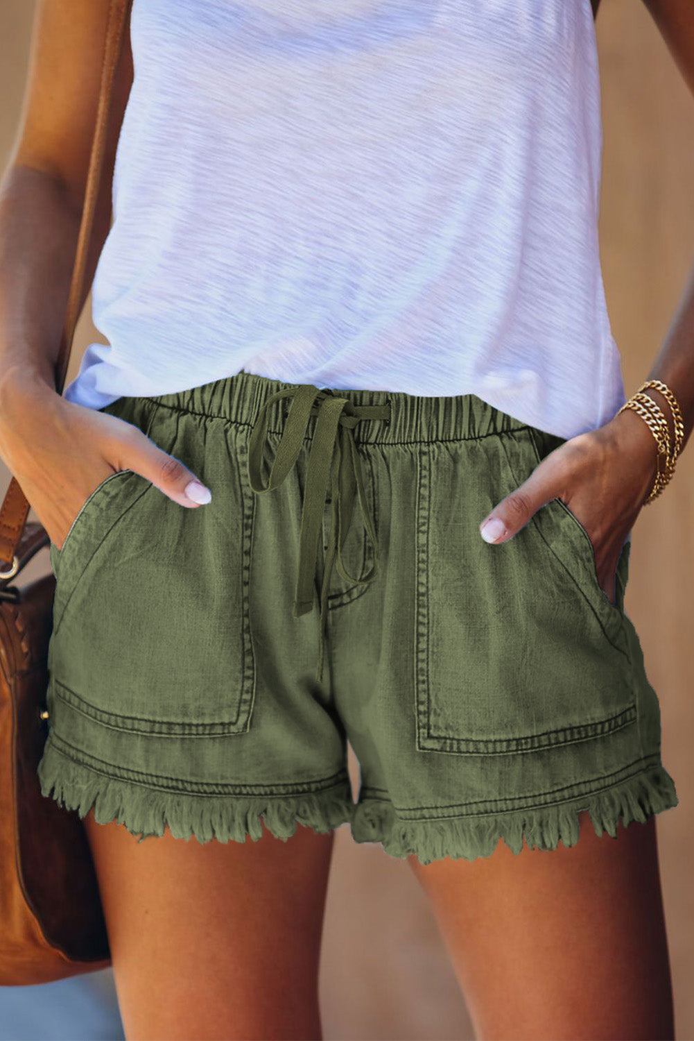 Frayed Denim Shorts