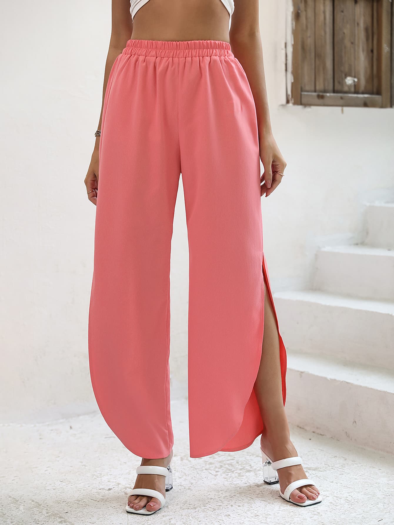 Slit Wide Leg Pants