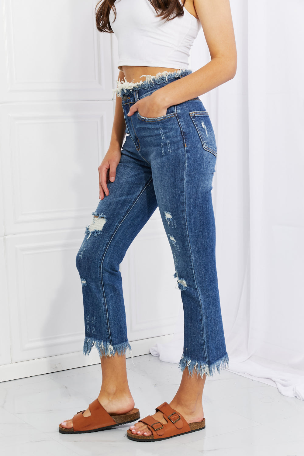 Undone Chic Straight Leg Jeans