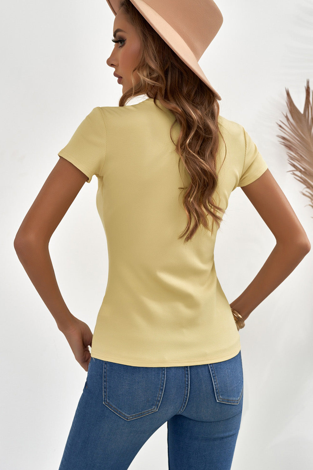 Buttoned Short Sleeve Tee Shirt