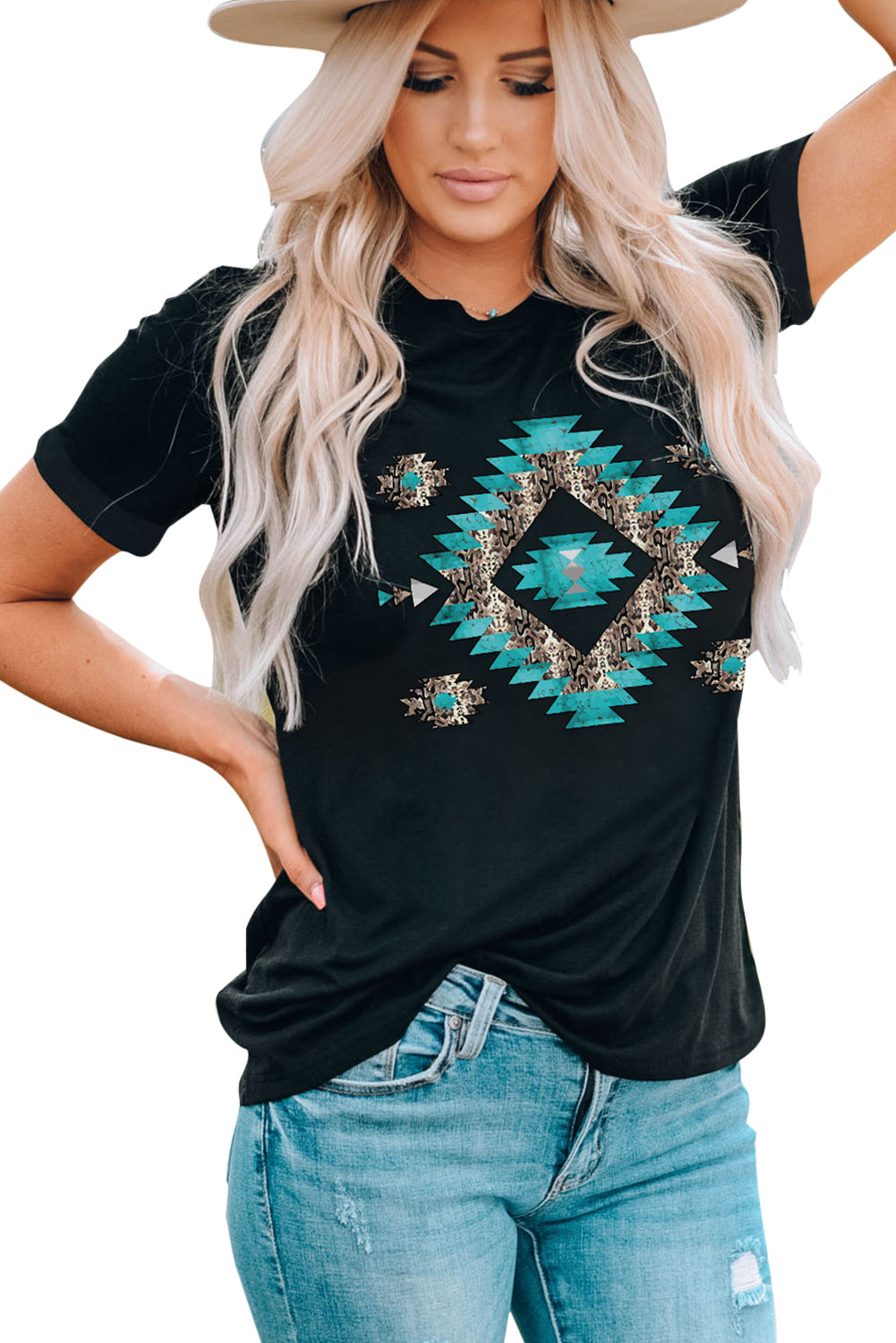 Aztec Short Sleeve Tee Shirt