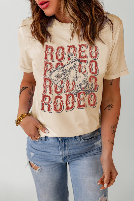 Rodeo Graphic Cuffed Tee Shirt
