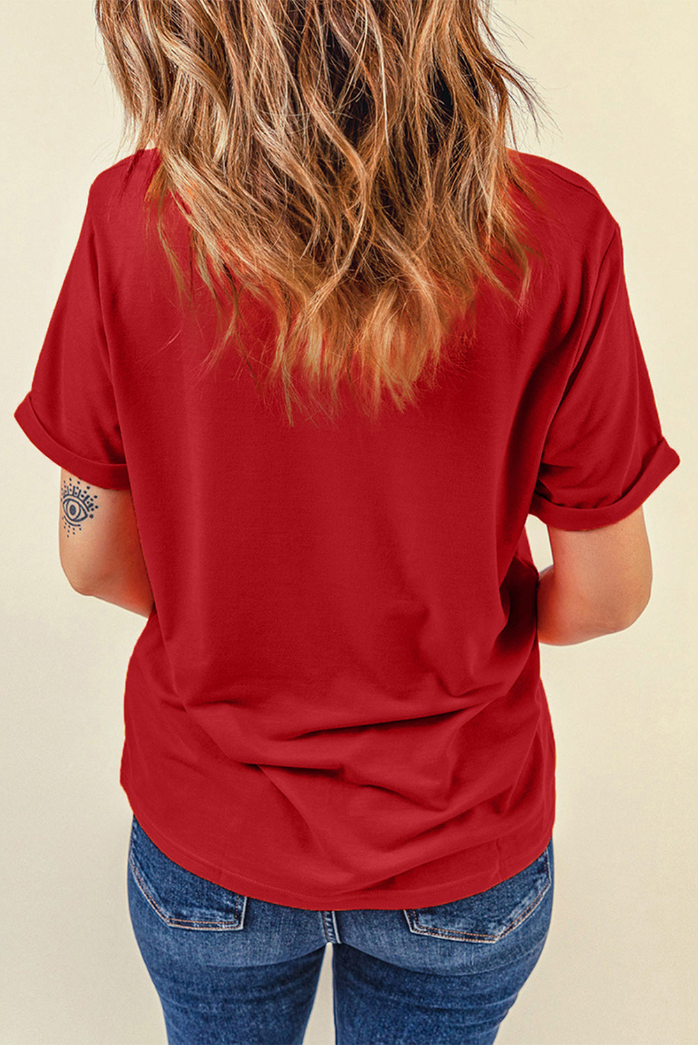 Keepin it Simple Cuffed Short Sleeve Tee