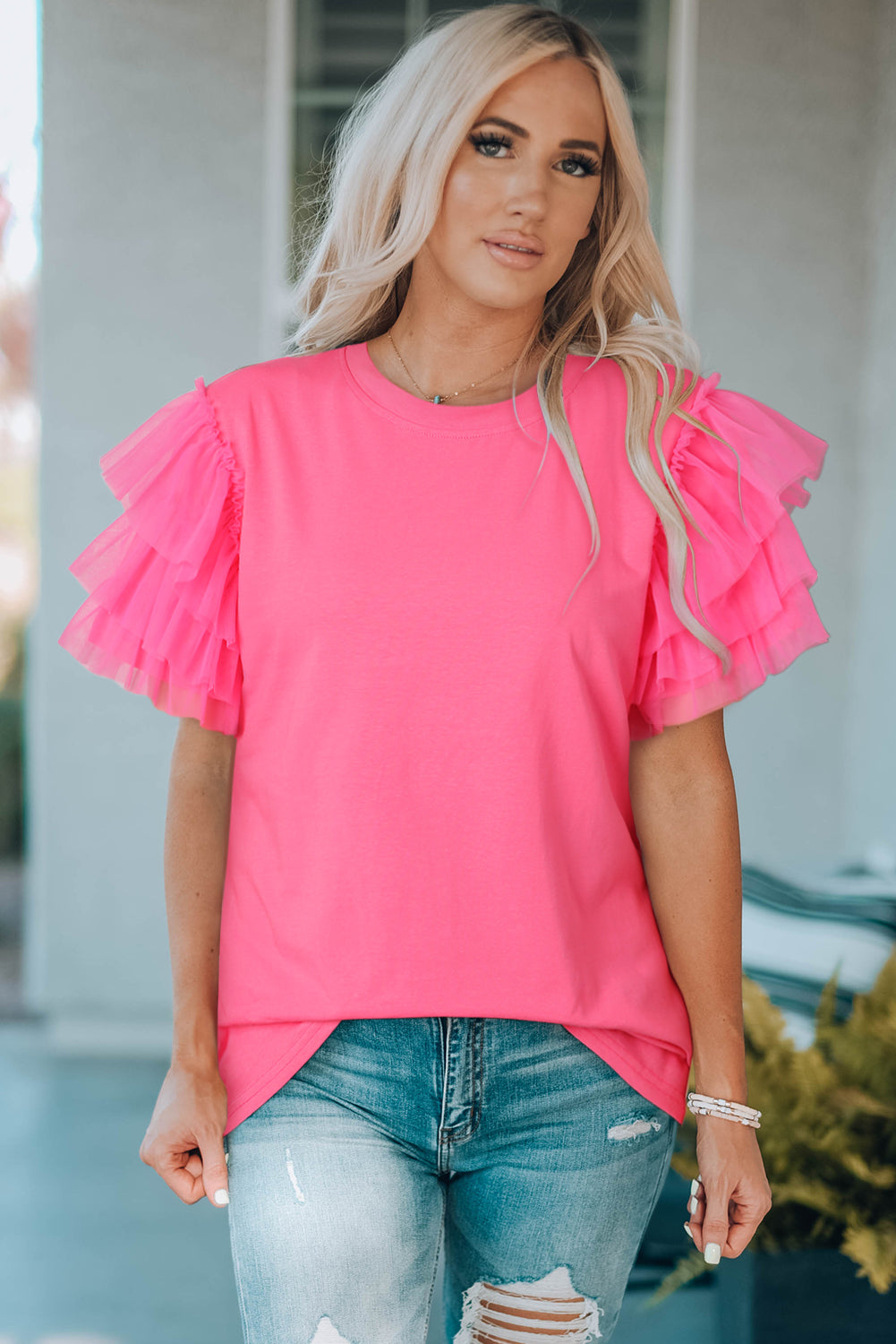 Pretty in Pink Flutter Tee