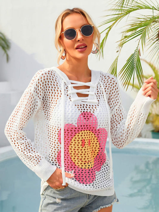 Flower Mesh Hoodie