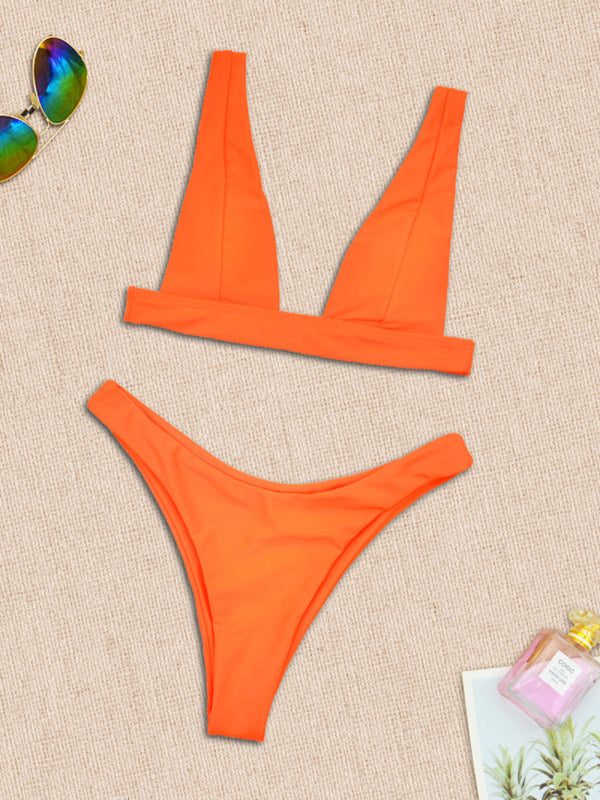 High Waist Bikini Bottom And Push Up Bikinis Top Set